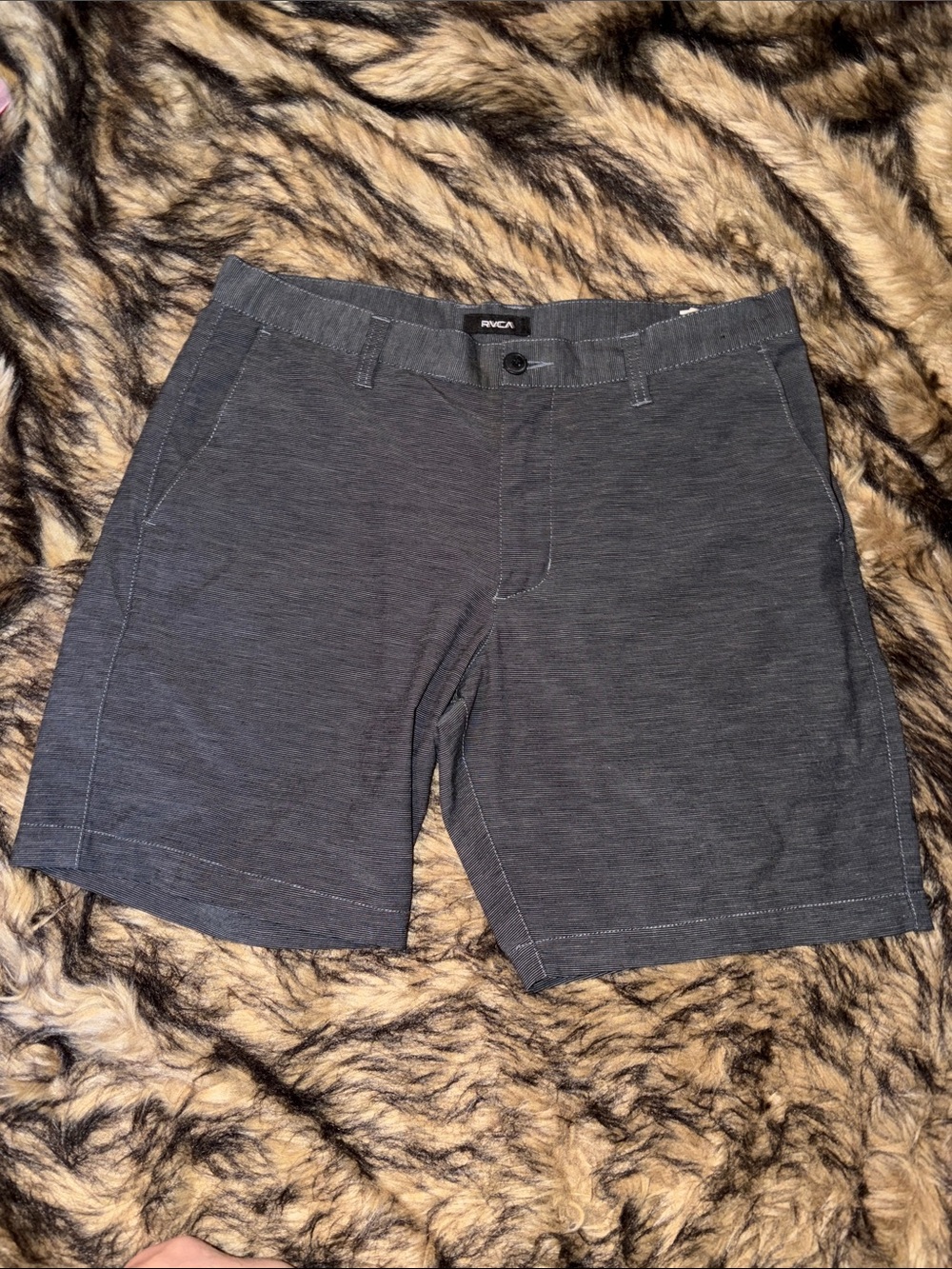 RVCA Men's Heathered Charcoal Draggers Fit Shorts Size 32